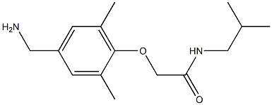 2-[4-(aminomethyl)-2,6-dimethylphenoxy]-N-(2-methylpropyl)acetamide 구조식 이미지