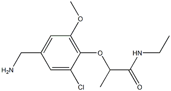 2-[4-(aminomethyl)-2-chloro-6-methoxyphenoxy]-N-ethylpropanamide 구조식 이미지