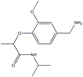 2-[4-(aminomethyl)-2-methoxyphenoxy]-N-(propan-2-yl)propanamide 구조식 이미지