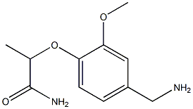 2-[4-(aminomethyl)-2-methoxyphenoxy]propanamide 구조식 이미지