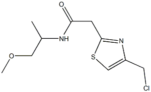 2-[4-(chloromethyl)-1,3-thiazol-2-yl]-N-(2-methoxy-1-methylethyl)acetamide 구조식 이미지