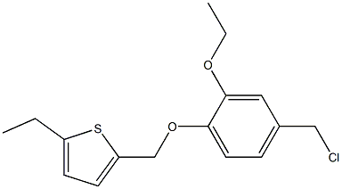 2-[4-(chloromethyl)-2-ethoxyphenoxymethyl]-5-ethylthiophene Structure