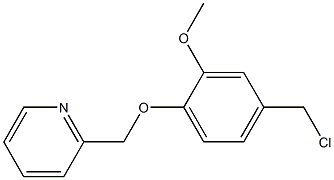 2-[4-(chloromethyl)-2-methoxyphenoxymethyl]pyridine Structure