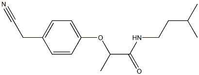 2-[4-(cyanomethyl)phenoxy]-N-(3-methylbutyl)propanamide Structure