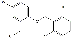 2-[4-bromo-2-(chloromethyl)phenoxymethyl]-1,3-dichlorobenzene 구조식 이미지