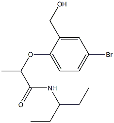 2-[4-bromo-2-(hydroxymethyl)phenoxy]-N-(pentan-3-yl)propanamide Structure