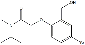 2-[4-bromo-2-(hydroxymethyl)phenoxy]-N-methyl-N-(propan-2-yl)acetamide 구조식 이미지