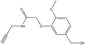2-[5-(hydroxymethyl)-2-methoxyphenoxy]-N-(prop-2-yn-1-yl)acetamide 구조식 이미지