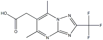 2-[5,7-dimethyl-2-(trifluoromethyl)-[1,2,4]triazolo[1,5-a]pyrimidin-6-yl]acetic acid 구조식 이미지