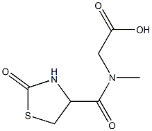 2-[N-methyl(2-oxo-1,3-thiazolidin-4-yl)formamido]acetic acid 구조식 이미지