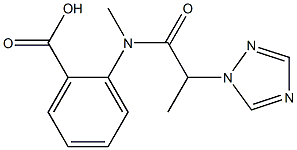 2-[N-methyl-2-(1H-1,2,4-triazol-1-yl)propanamido]benzoic acid Structure