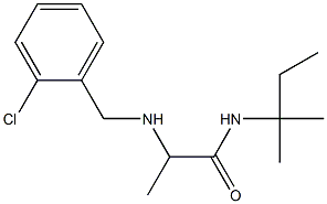 2-{[(2-chlorophenyl)methyl]amino}-N-(2-methylbutan-2-yl)propanamide Structure