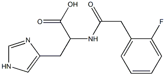 2-{[(2-fluorophenyl)acetyl]amino}-3-(1H-imidazol-4-yl)propanoic acid 구조식 이미지