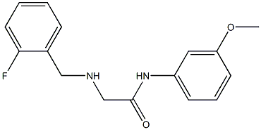 2-{[(2-fluorophenyl)methyl]amino}-N-(3-methoxyphenyl)acetamide 구조식 이미지