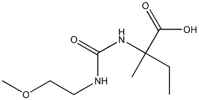 2-{[(2-methoxyethyl)carbamoyl]amino}-2-methylbutanoic acid 구조식 이미지