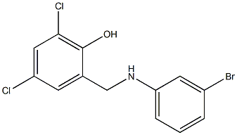 2-{[(3-bromophenyl)amino]methyl}-4,6-dichlorophenol 구조식 이미지