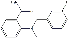 2-{[(3-fluorophenyl)methyl](methyl)amino}benzene-1-carbothioamide 구조식 이미지