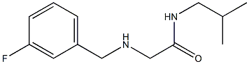 2-{[(3-fluorophenyl)methyl]amino}-N-(2-methylpropyl)acetamide Structure