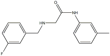 2-{[(3-fluorophenyl)methyl]amino}-N-(3-methylphenyl)acetamide 구조식 이미지