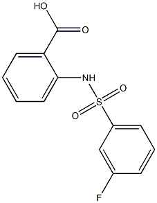 2-{[(3-fluorophenyl)sulfonyl]amino}benzoic acid Structure