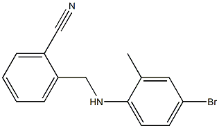 2-{[(4-bromo-2-methylphenyl)amino]methyl}benzonitrile 구조식 이미지