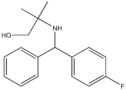 2-{[(4-fluorophenyl)(phenyl)methyl]amino}-2-methylpropan-1-ol 구조식 이미지