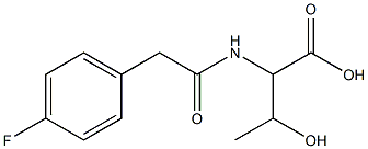 2-{[(4-fluorophenyl)acetyl]amino}-3-hydroxybutanoic acid 구조식 이미지