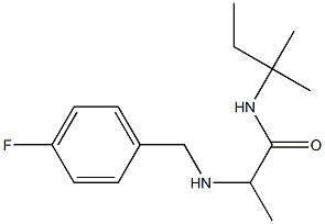 2-{[(4-fluorophenyl)methyl]amino}-N-(2-methylbutan-2-yl)propanamide Structure