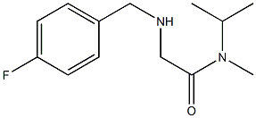 2-{[(4-fluorophenyl)methyl]amino}-N-methyl-N-(propan-2-yl)acetamide Structure