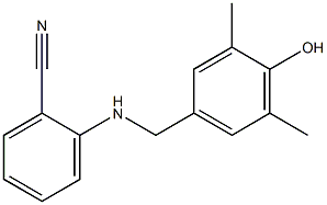 2-{[(4-hydroxy-3,5-dimethylphenyl)methyl]amino}benzonitrile Structure