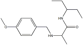 2-{[(4-methoxyphenyl)methyl]amino}-N-(pentan-3-yl)propanamide Structure