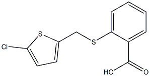 2-{[(5-chlorothiophen-2-yl)methyl]sulfanyl}benzoic acid 구조식 이미지