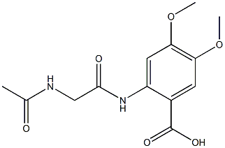 2-{[(acetylamino)acetyl]amino}-4,5-dimethoxybenzoic acid 구조식 이미지