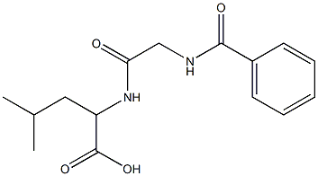 2-{[(benzoylamino)acetyl]amino}-4-methylpentanoic acid 구조식 이미지