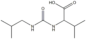 2-{[(isobutylamino)carbonyl]amino}-3-methylbutanoic acid 구조식 이미지