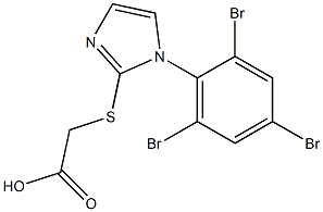 2-{[1-(2,4,6-tribromophenyl)-1H-imidazol-2-yl]sulfanyl}acetic acid Structure