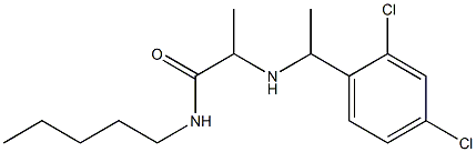 2-{[1-(2,4-dichlorophenyl)ethyl]amino}-N-pentylpropanamide 구조식 이미지
