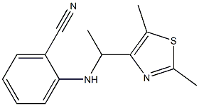 2-{[1-(2,5-dimethyl-1,3-thiazol-4-yl)ethyl]amino}benzonitrile Structure