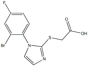 2-{[1-(2-bromo-4-fluorophenyl)-1H-imidazol-2-yl]sulfanyl}acetic acid 구조식 이미지