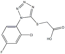 2-{[1-(2-chloro-4-fluorophenyl)-1H-1,2,3,4-tetrazol-5-yl]sulfanyl}acetic acid Structure