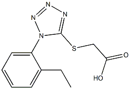 2-{[1-(2-ethylphenyl)-1H-1,2,3,4-tetrazol-5-yl]sulfanyl}acetic acid 구조식 이미지