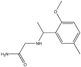 2-{[1-(2-methoxy-5-methylphenyl)ethyl]amino}acetamide Structure