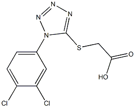 2-{[1-(3,4-dichlorophenyl)-1H-1,2,3,4-tetrazol-5-yl]sulfanyl}acetic acid 구조식 이미지