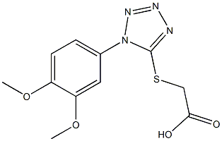 2-{[1-(3,4-dimethoxyphenyl)-1H-1,2,3,4-tetrazol-5-yl]sulfanyl}acetic acid Structure