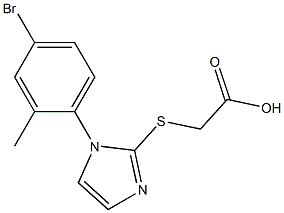 2-{[1-(4-bromo-2-methylphenyl)-1H-imidazol-2-yl]sulfanyl}acetic acid Structure