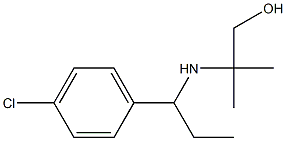 2-{[1-(4-chlorophenyl)propyl]amino}-2-methylpropan-1-ol Structure