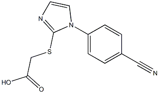 2-{[1-(4-cyanophenyl)-1H-imidazol-2-yl]sulfanyl}acetic acid 구조식 이미지