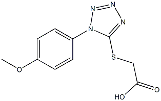 2-{[1-(4-methoxyphenyl)-1H-1,2,3,4-tetrazol-5-yl]sulfanyl}acetic acid 구조식 이미지