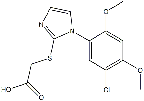 2-{[1-(5-chloro-2,4-dimethoxyphenyl)-1H-imidazol-2-yl]sulfanyl}acetic acid Structure