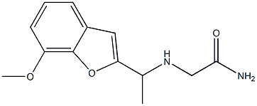 2-{[1-(7-methoxy-1-benzofuran-2-yl)ethyl]amino}acetamide 구조식 이미지